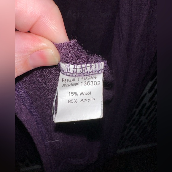 Kanvas - Plum Cascading Open Front Cardigan - Picture 5 of 8